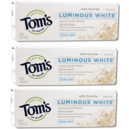 Tom's of Maine Natural Luminous White Fluoride Travel Size Toothpaste