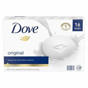 Dove White Original Beauty Soap Bar 4 Oz Each (16 Count)